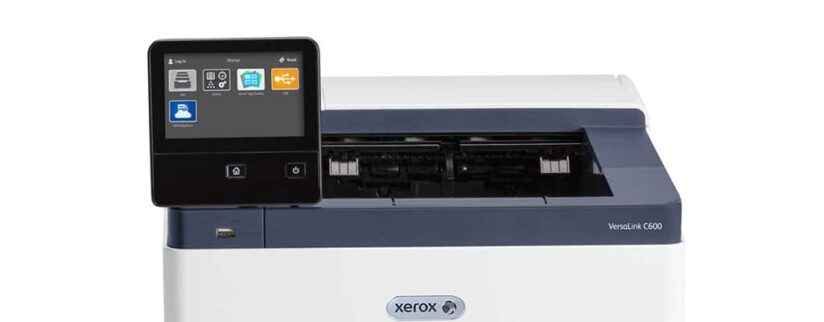 Close up a Xerox C600 printer