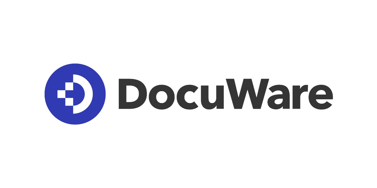 Docuware logo on white background